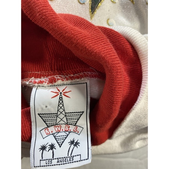 Vintage Late 90s Ugly Christmas Snowman Sweatshirt Puff Paint USA Womens L - Picture 14 of 15